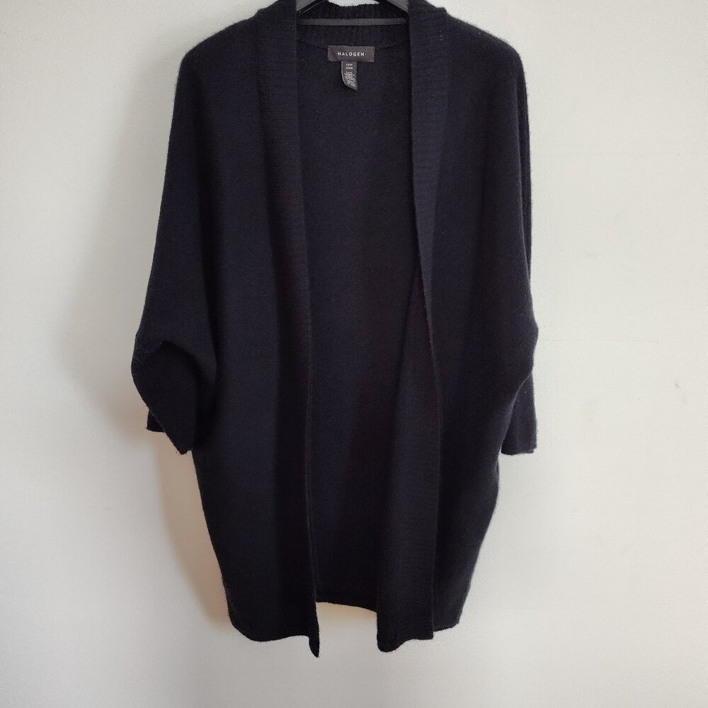 Ladies OS Halogen Black Cashmere Cardigan